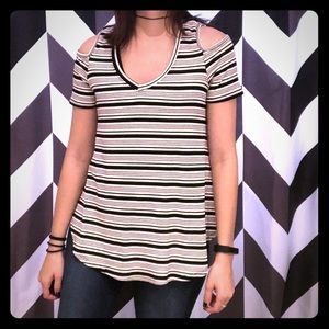 Peyton Jensen Cold Shoulder Shirt